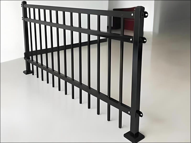 Black Square Tube Fence Post